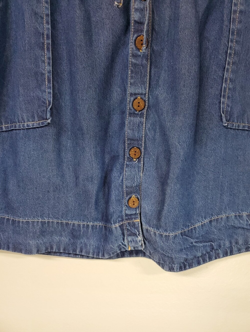 Universal Thread Chambray Denim Skirt Mini Small Academia Festival Hippie Boho - Picture 4 of 6